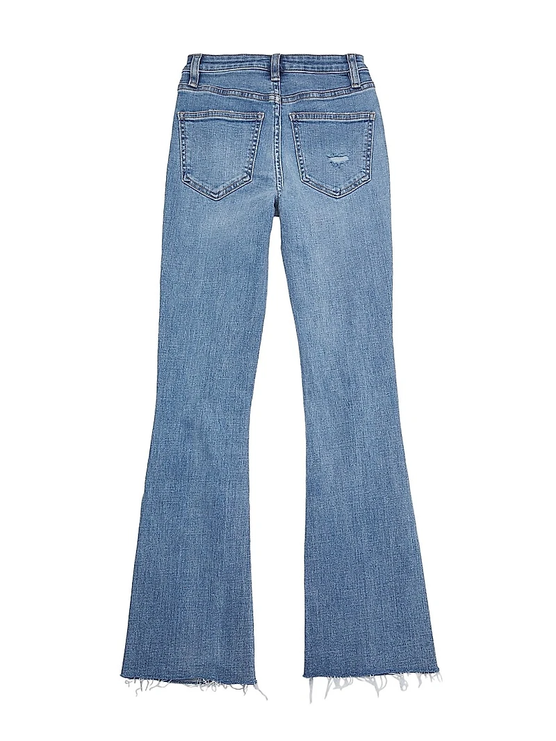 Girl's LA Distressed Straight Leg Jeans