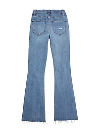 Girl's LA Distressed Straight Leg Jeans