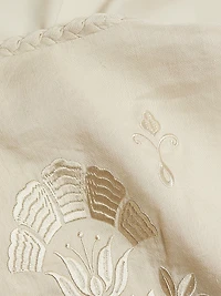 Clairo Linen-Blend Embroidered Vest