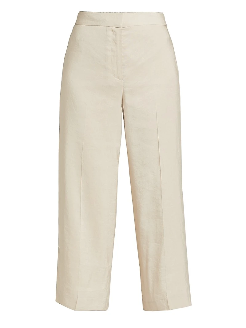 Brent Linen-Blend Crop Pants