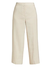 Brent Linen-Blend Crop Pants