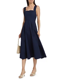 Teresa Cotton Crossback Midi-Dress