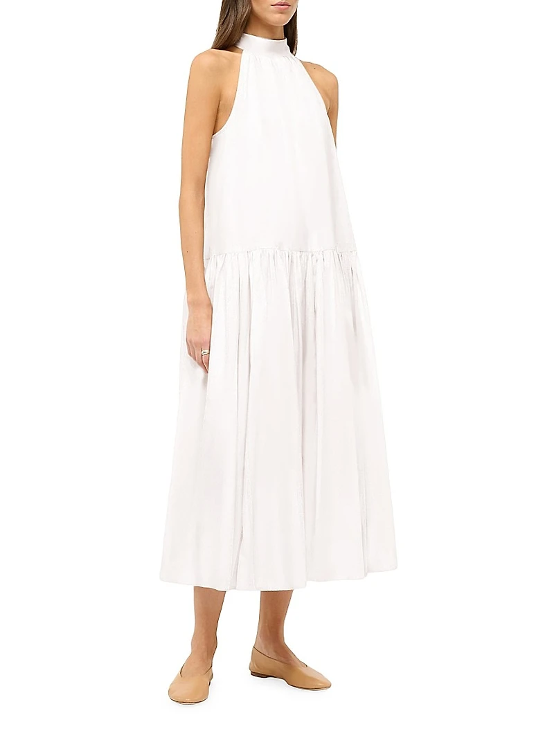 Marlowe Poplin Halter Midi-Dress
