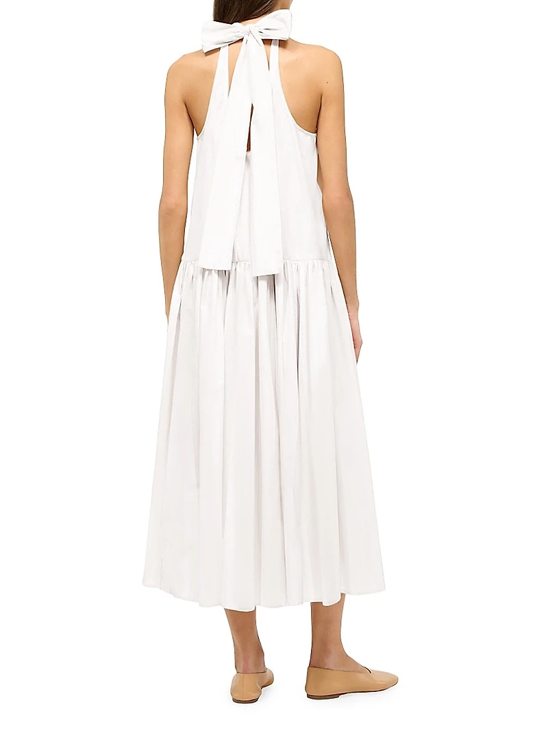 Marlowe Poplin Halter Midi-Dress