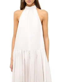 Marlowe Poplin Halter Midi-Dress