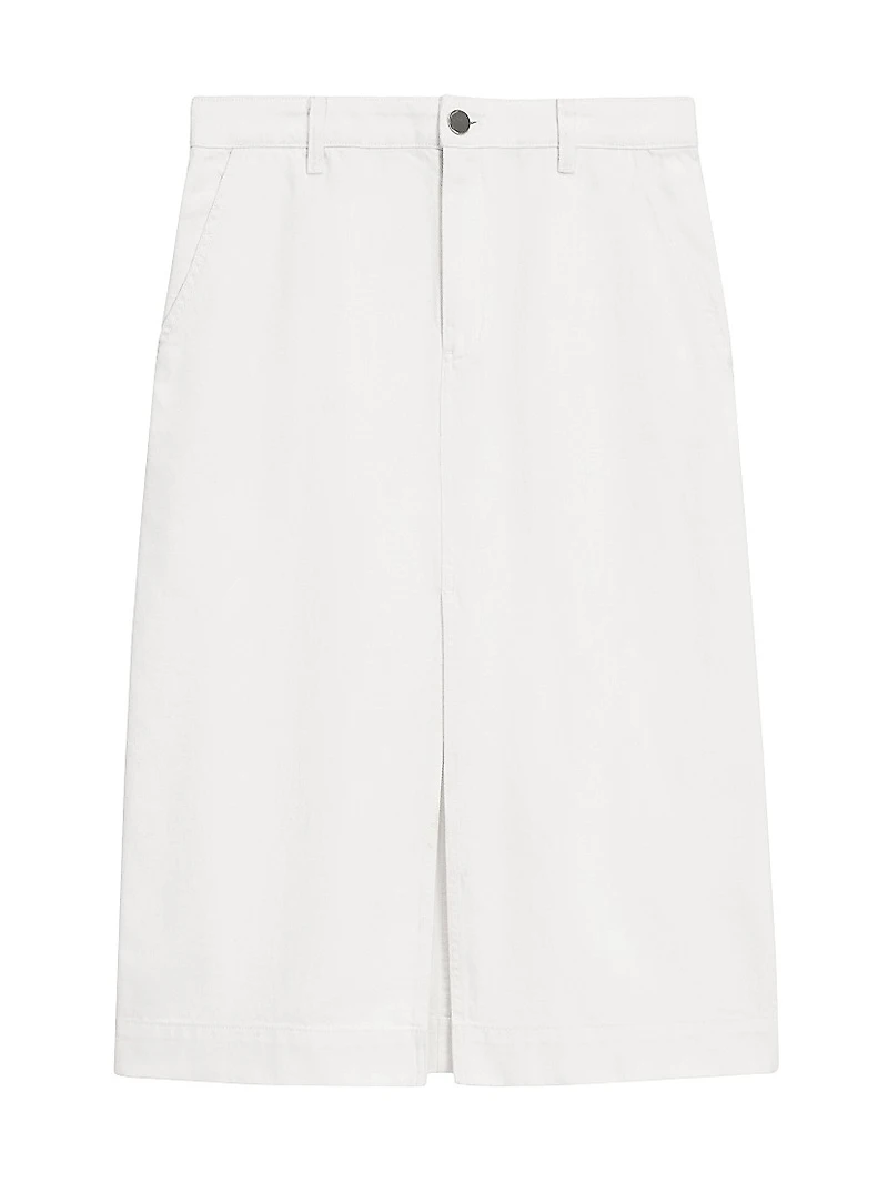 Denim H-Line Midi-Skirt