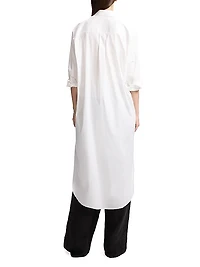 Cotton-Blend Relaxed Maxi Shirtdress