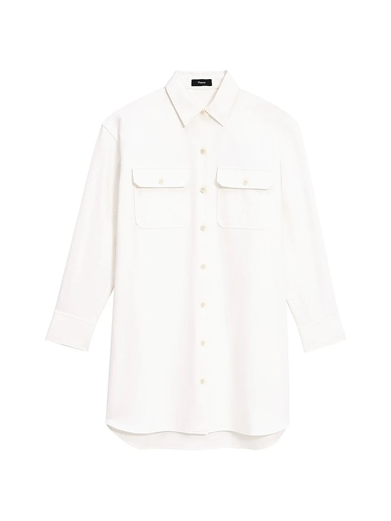 Denim Military Shirtdress