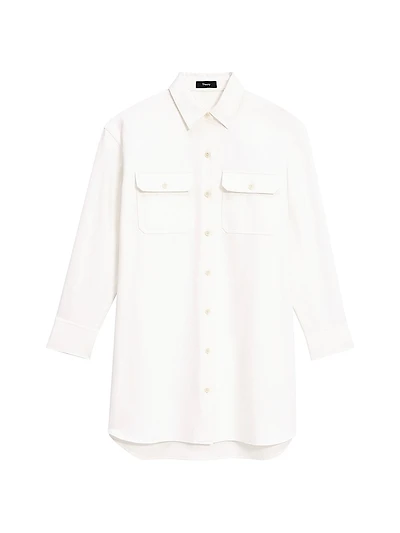 Denim Military Shirtdress