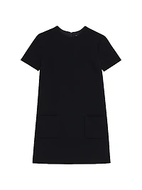 Short-Sleeve A-Line Shift Minidress
