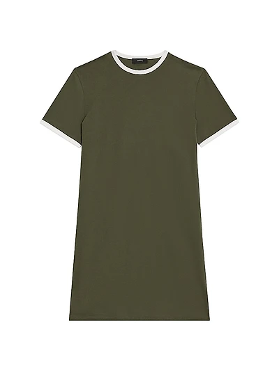 Ringer Cotton T-Shirt Dress