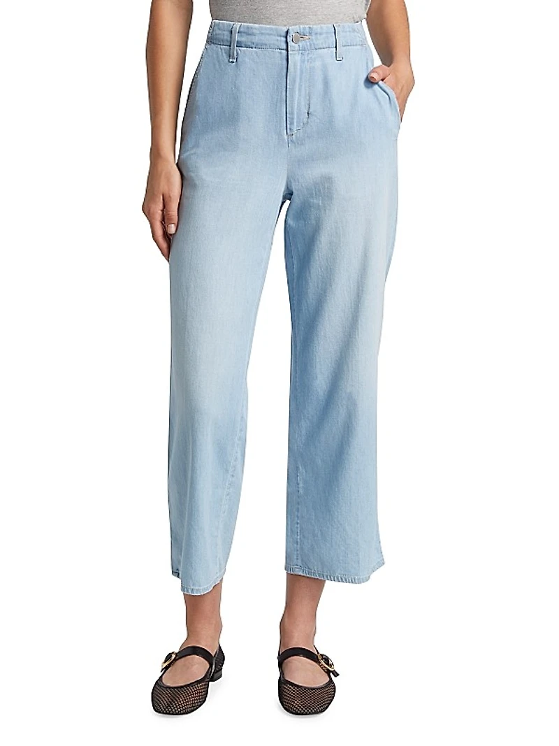 Zayne High-Rise Crop Straight Trousers