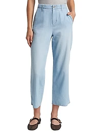 Zayne High-Rise Crop Straight Trousers