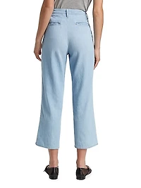 Zayne High-Rise Crop Straight Trousers