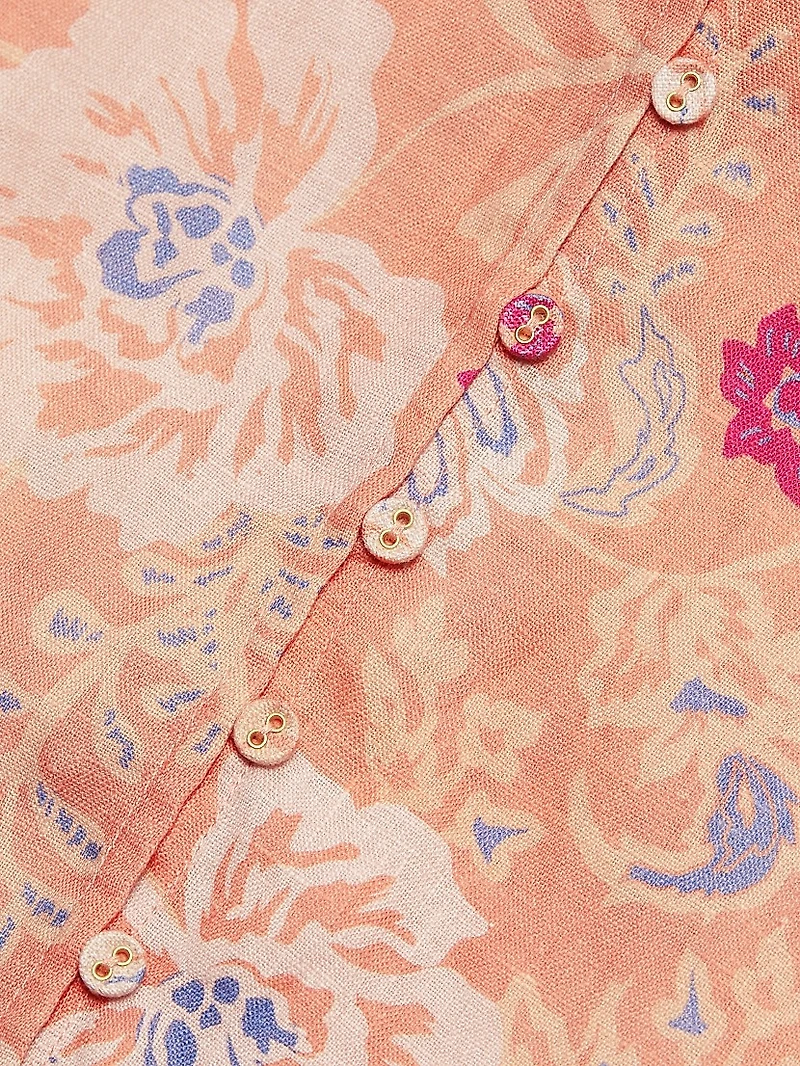 Rosa Floral Linen Maxi Dress