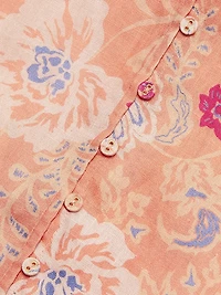 Rosa Floral Linen Maxi Dress