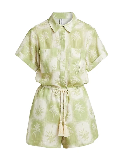 Paradiso Palm Linen Romper