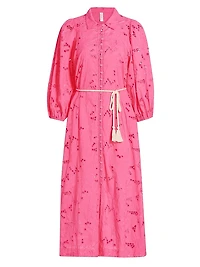 Corfu Eyelet Cotton Shirtdress