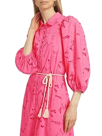 Corfu Eyelet Cotton Shirtdress