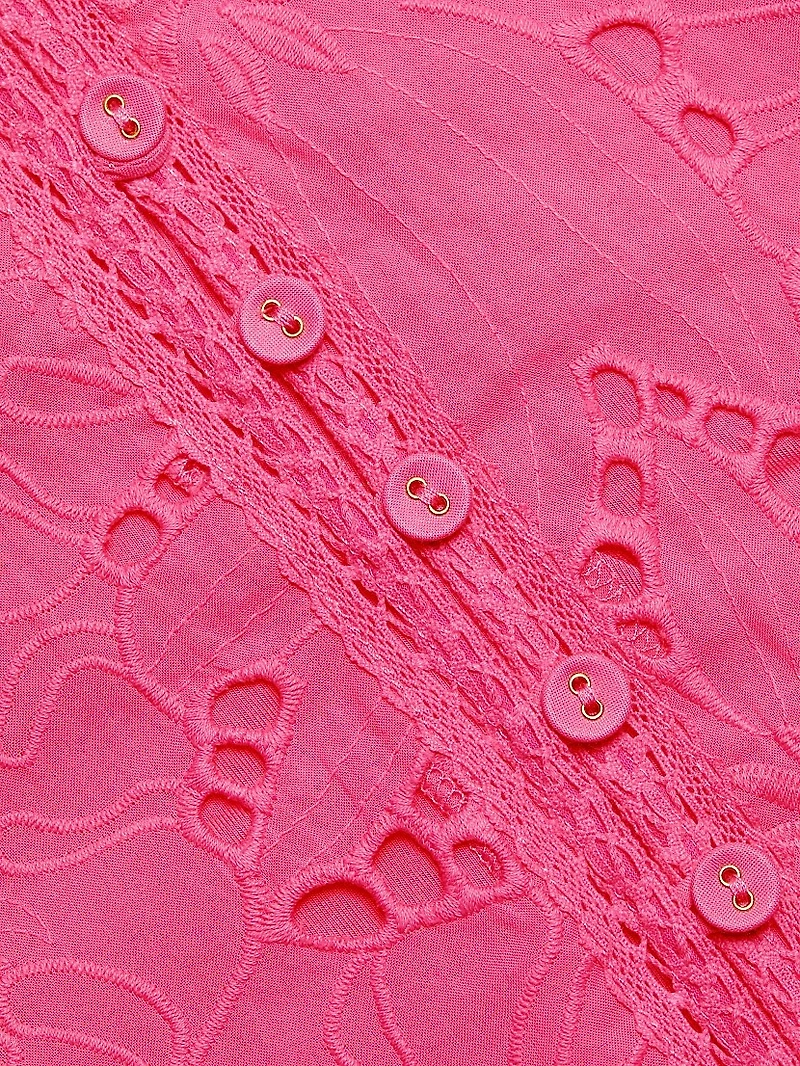 Corfu Eyelet Cotton Shirtdress