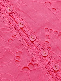 Corfu Eyelet Cotton Shirtdress