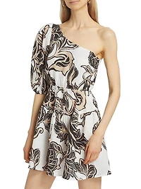 Alma Linen Floral Minidress