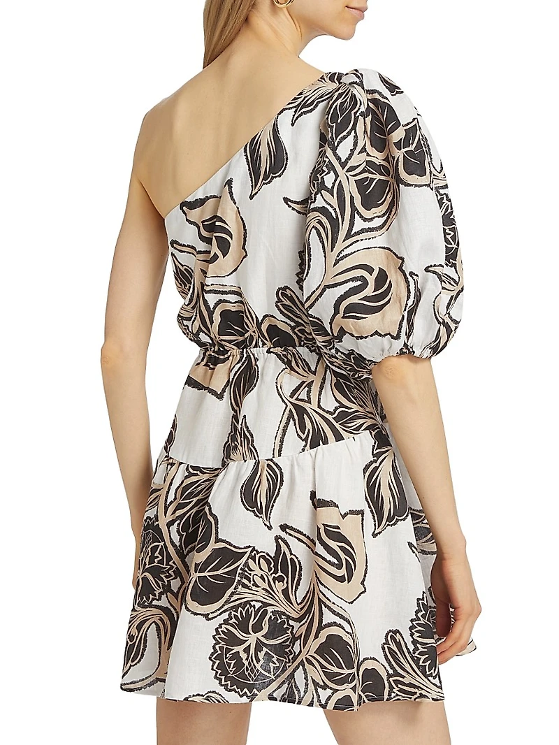 Alma Linen Floral Minidress