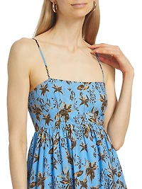 Paola Palm Cotton Maxi Dress
