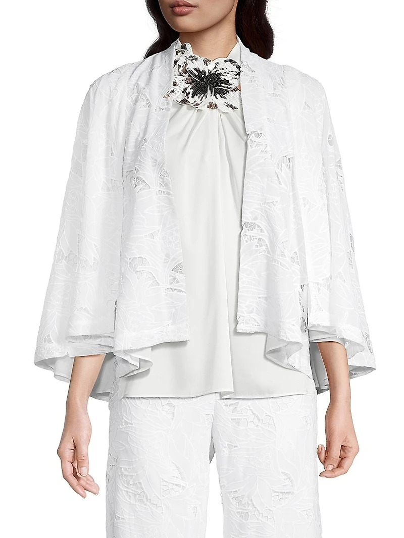 Giada Embroidered Chiffon Jacket