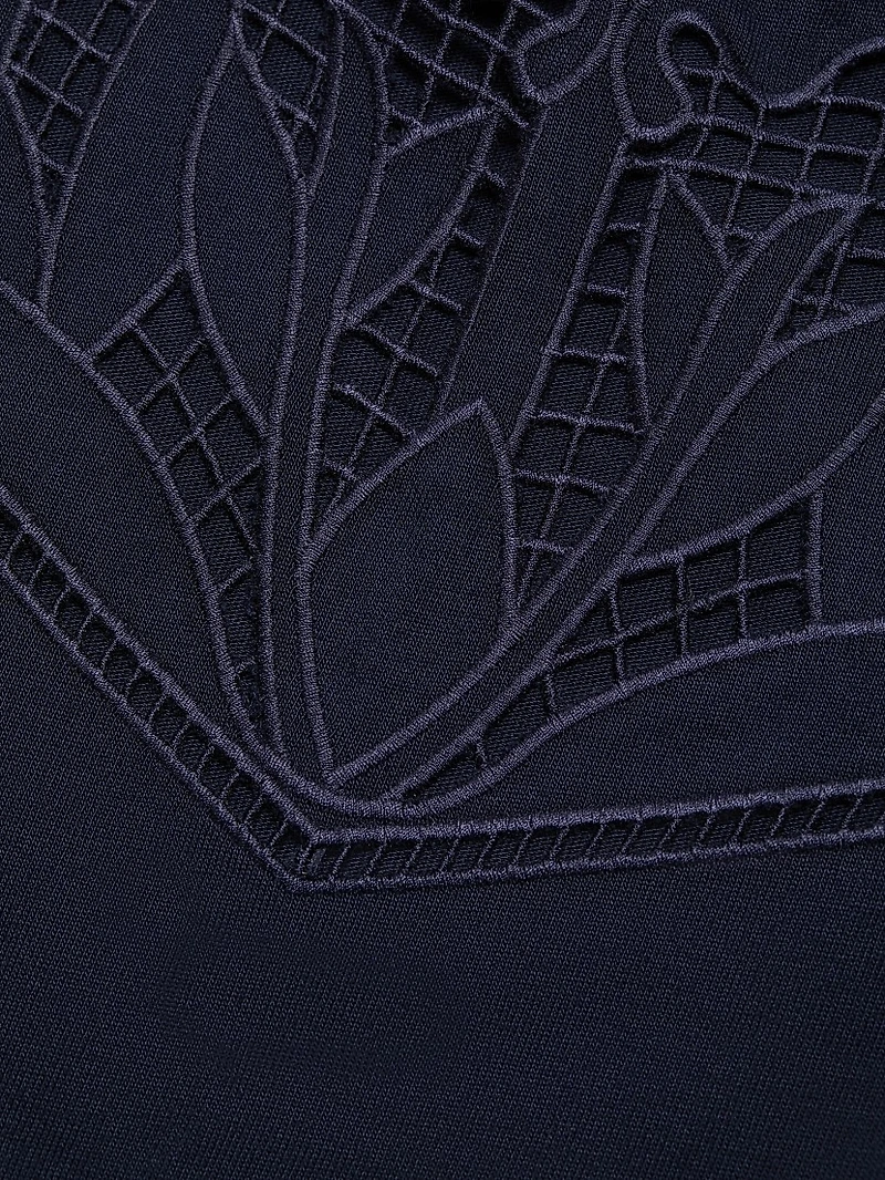 Malta Cotton Lace Yoke Minidress