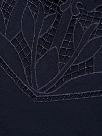 Malta Cotton Lace Yoke Minidress