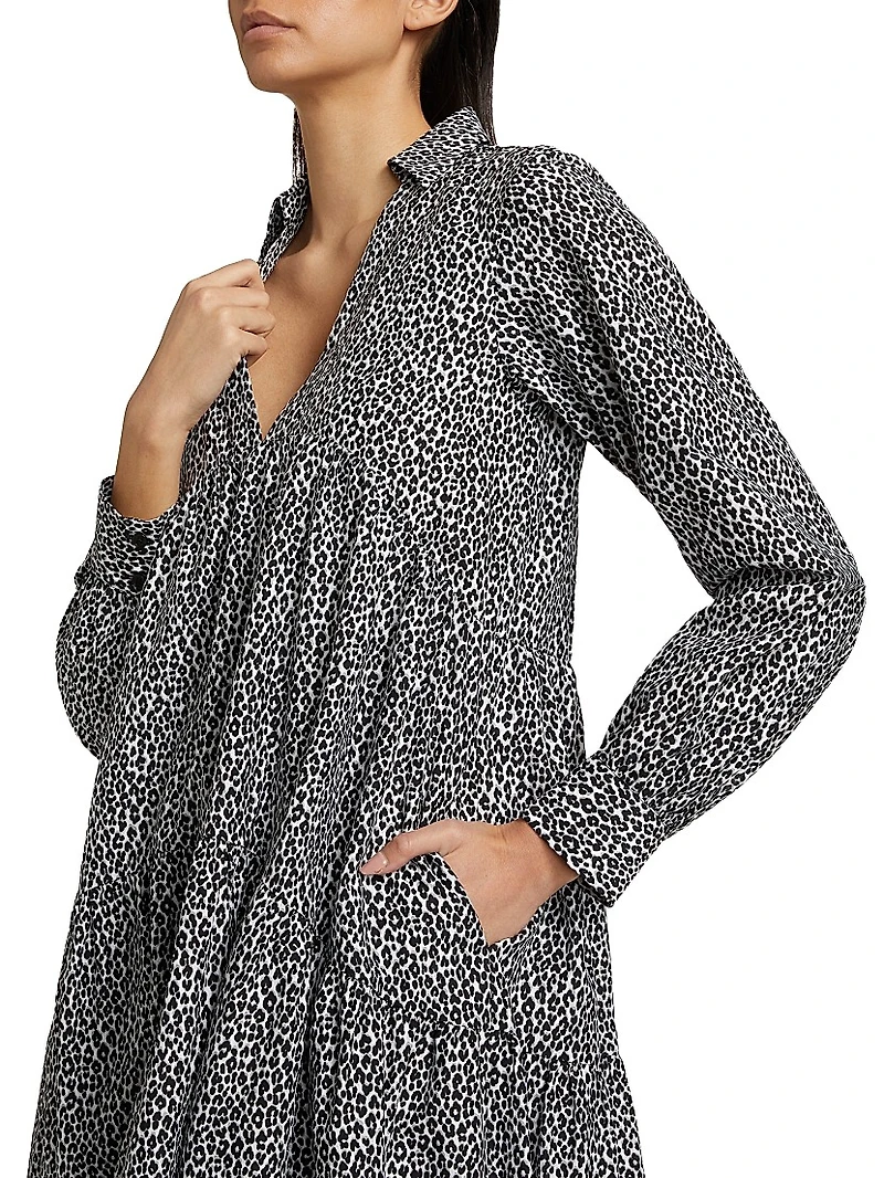 Leopard Silk-Blend Maxi Dress