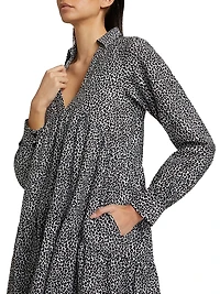 Leopard Silk-Blend Maxi Dress