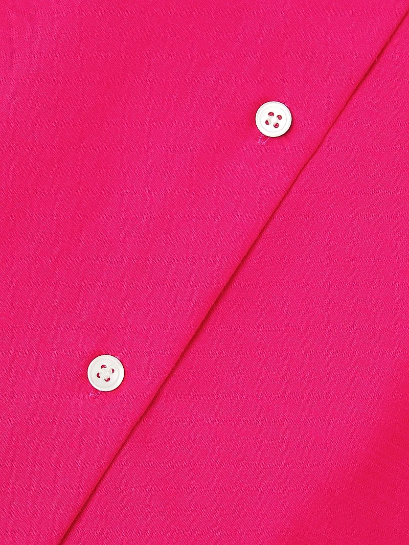 Belted Slubbed Cotton-Blend Dress