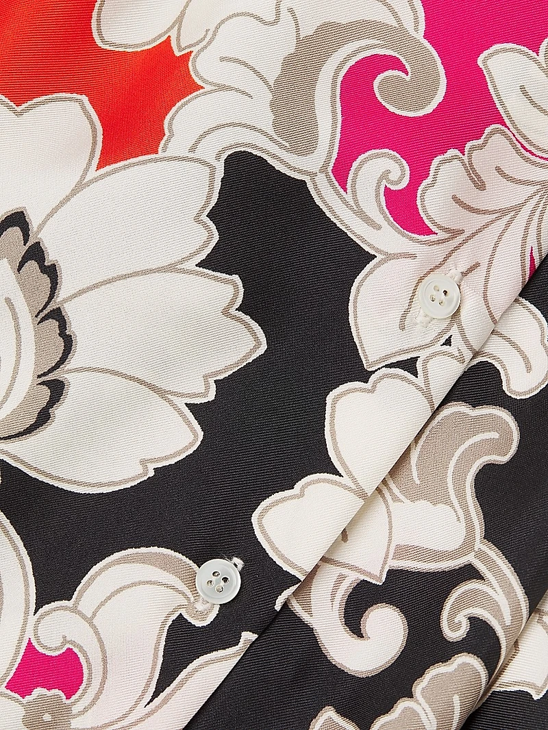 Cressida Belted Printed Silk Twill Shirtdress