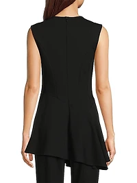 Asymmetric Compact Knit Top