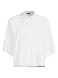 Embroidered Cotton Poplin Shirt