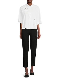 Embroidered Cotton Poplin Shirt