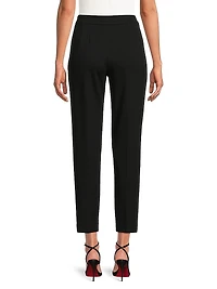 Compact Knit Straight-Leg Pants