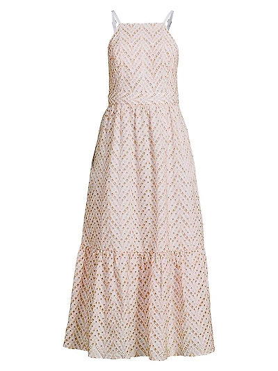 Charlese Eyelet Back Tie Maxi Dress