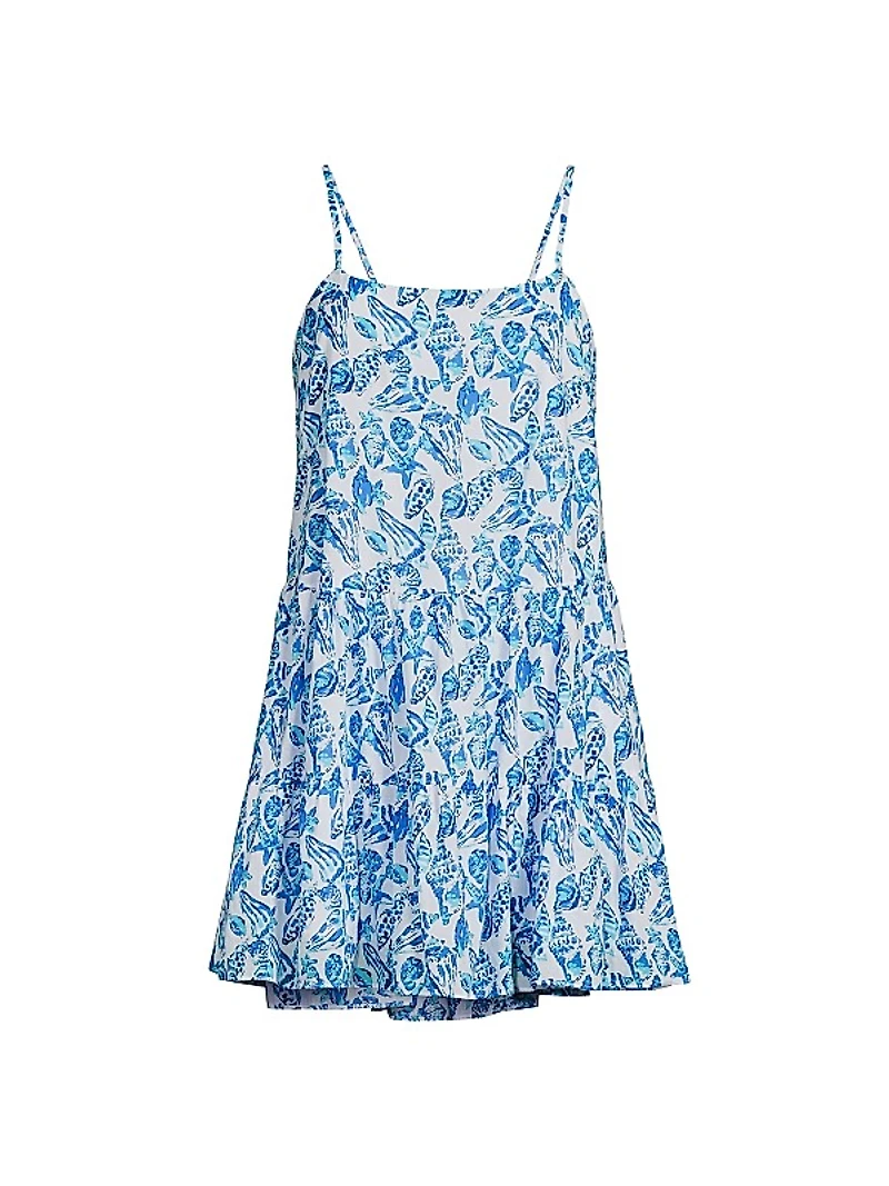 Alessia Cotton Shell Print Minidress