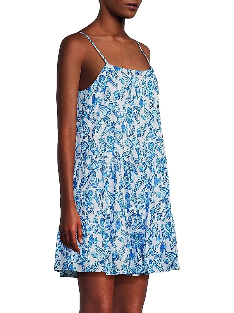 Alessia Cotton Shell Print Minidress