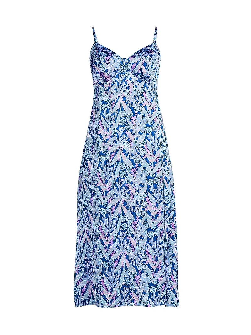 Keana Floral Satin Slipdress