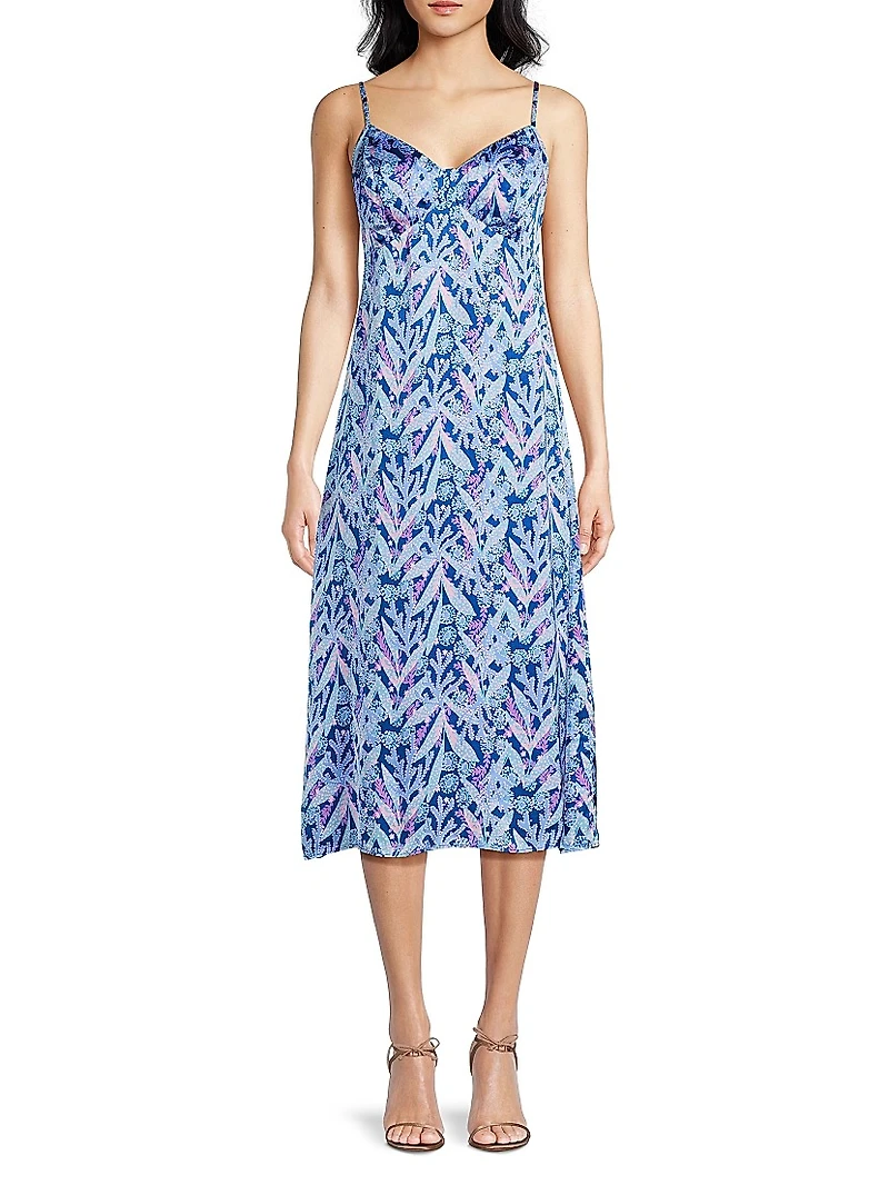 Keana Floral Satin Slipdress