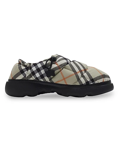 Pillow Check Nylon Mules