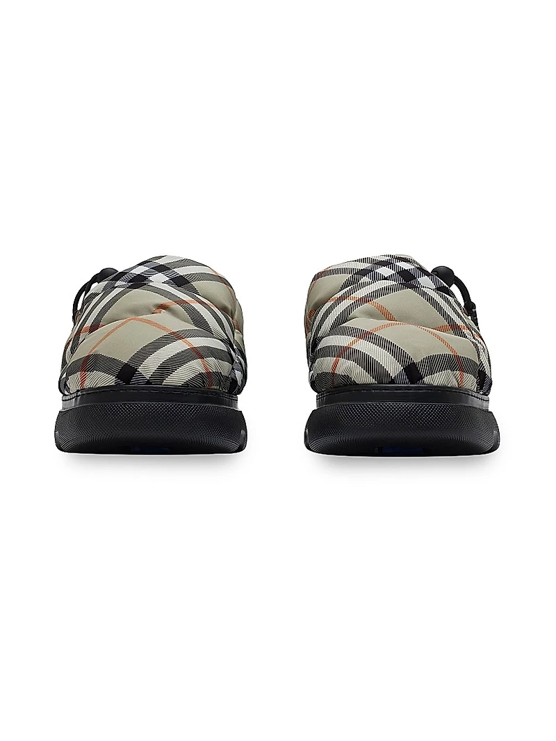 Pillow Check Nylon Mules