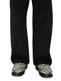 Pillow Check Nylon Mules