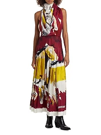 Carole Silk Abstract Maxi Dress