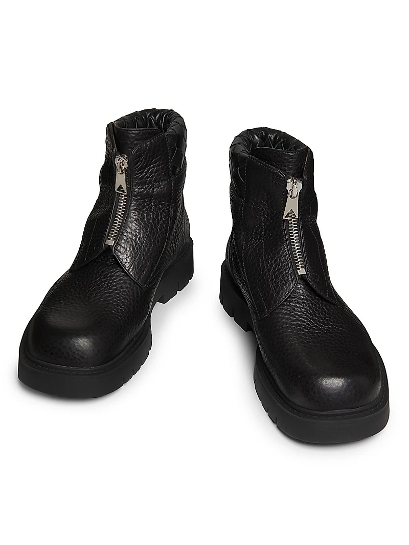 Haddock Intrecciato Ankle Boots