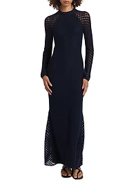 Pirqa Crocheted Cotton Maxi Dress